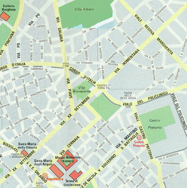 Sector C1 of the detailed map of Rome