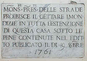 No littering 1761 edict